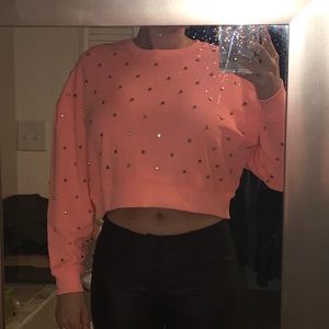 NEW Romeo & Juliet Couture studded crop sweater